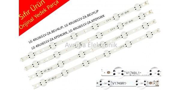 LG 49UJ701V-ZC Led bar, 49 V17 ART3 2862 REV0.2 1, 49 V17 ART3 2863 REV0.2 1, Panel ledleri